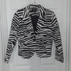 Loire N.Y. zebra printed short blazer